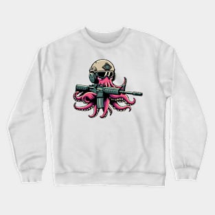 Tactical Octopus Adventure Tee: Where Intelligence Meets Style Crewneck Sweatshirt